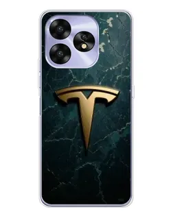 Чехол для UMIDIGI A15C с картинкой «Мраморная Tesla Gold»