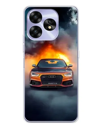 Чехол для UMIDIGI A15C с картинкой «Audi в огненном дыму» Чехол для UMIDIGI A15C с картинкой «Audi в огненном дыму»