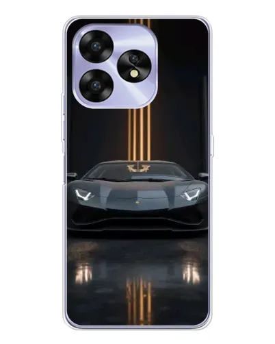 Чехол для UMIDIGI A15C с картинкой «Lamborghini золотые линии»