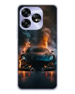 Чехол для UMIDIGI A15C с картинкой «Lamborghini дымная эстетика»