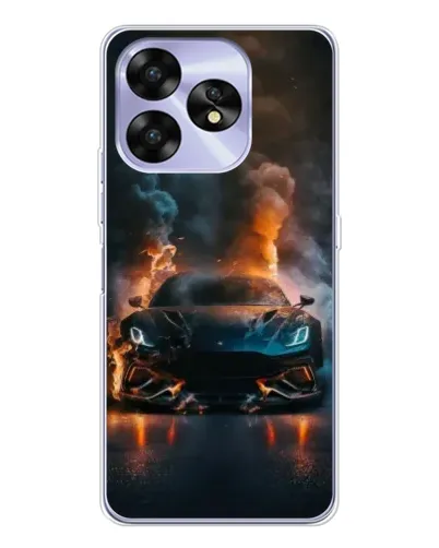 Чехол для UMIDIGI A15C с картинкой «Lamborghini дымная эстетика»