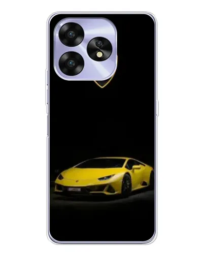 Чехол для UMIDIGI A15C с картинкой «Lamborghini желтый акцент»