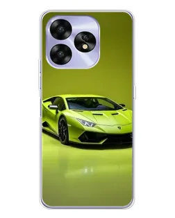Чехол для UMIDIGI A15C с картинкой «Салатовый Lamborghini Huracan»