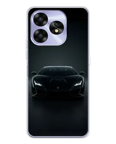Чехол для UMIDIGI A15C с картинкой «Черный Lamborghini Aventador»