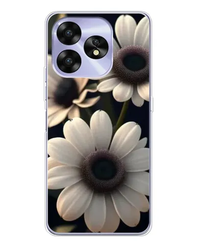 Чехол для UMIDIGI A15C с картинкой «Белые маргаритки макро»
