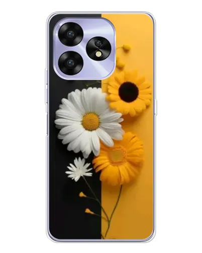 Чехол для UMIDIGI A15C с картинкой «Подсолнух и ромашка»