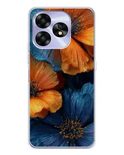 Чехол для UMIDIGI A15C с картинкой «Яркая сине-оранжевая флора» Чехол для UMIDIGI A15C с картинкой «Яркая сине-оранжевая флора»