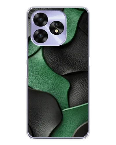 Чехол для UMIDIGI A15C с картинкой «Зеленые кожаные волны» Чехол для UMIDIGI A15C с картинкой «Зеленые кожаные волны»
