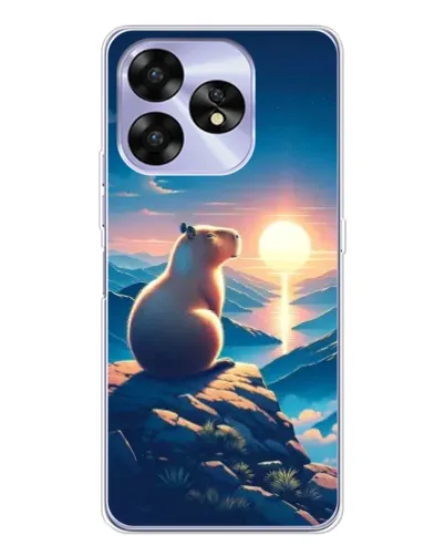 Чехол для UMIDIGI A15C с картинкой «Закат солнца с капибарой» Чехол для UMIDIGI A15C с картинкой «Закат солнца с капибарой»