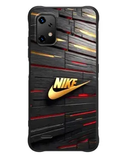 Чехол для UMIDIGI Bison X20 с картинкой «Золотой Nike на металле»