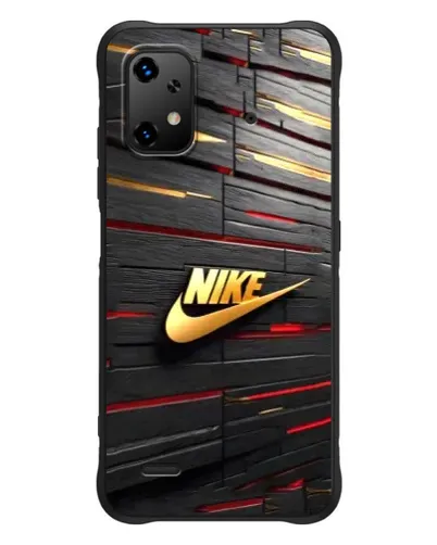 Чехол для UMIDIGI Bison X20 с картинкой «Золотой Nike на металле»