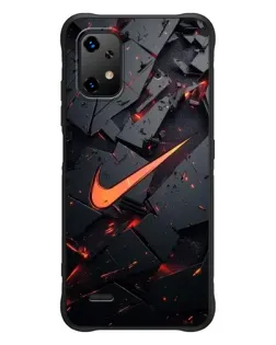 Чехол для UMIDIGI Bison X20 с картинкой «Nike — эффект разломов»