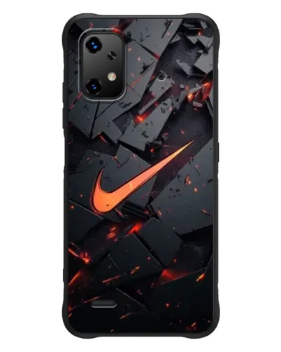 Чехол для UMIDIGI Bison X20 с картинкой «Nike — эффект разломов»