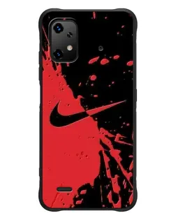 Чехол для UMIDIGI Bison X20 с картинкой «Красные брызги Nike»
