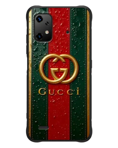 Чехол для UMIDIGI Bison X20 с картинкой «Gucci — фирменная полоса и золото» Чехол для UMIDIGI Bison X20 с картинкой «Gucci — фирменная полоса и золото»