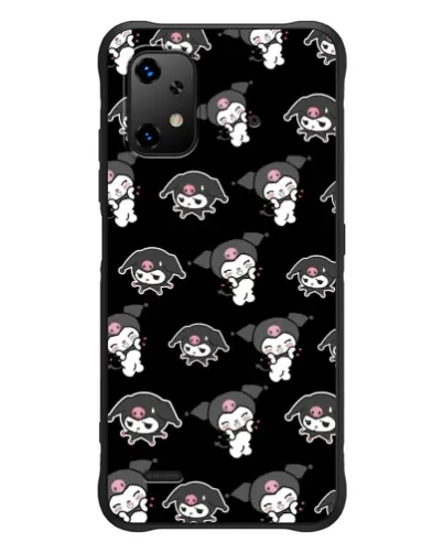 Чехол для UMIDIGI Bison X20 с картинкой «Черный паттерн Kuromi»