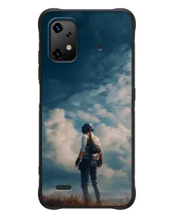 Чехол для UMIDIGI Bison X20 с картинкой «Герой PUBG на скале»