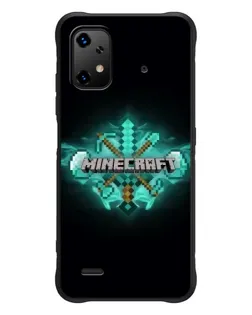 Чохол для UMIDIGI Bison X20 з картинкою «Minecraft Diamond лого»