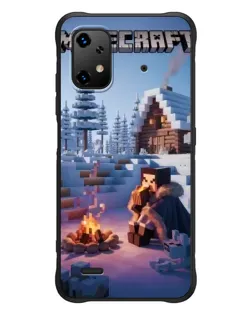 Чохол для UMIDIGI Bison X20 з картинкою «Зимовий Minecraft»