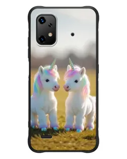 Чехол для UMIDIGI Bison X20 с картинкой «Пара единорогов»