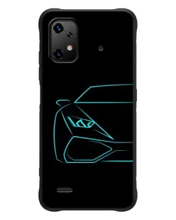 Чехол для UMIDIGI Bison X20 с картинкой «Голубой силуэт Lamborghini» Чехол для UMIDIGI Bison X20 с картинкой «Голубой силуэт Lamborghini»