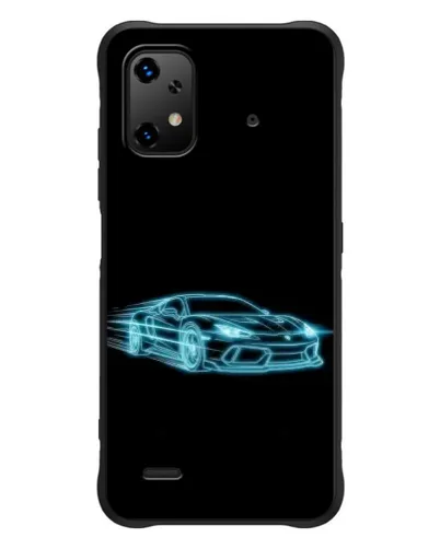 Чехол для UMIDIGI Bison X20 с картинкой «Неоновый контур Lamborghini»