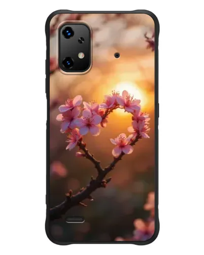 Чехол для UMIDIGI Bison X20 с картинкой «Розовый цвет сердце на фоне заката» Чехол для UMIDIGI Bison X20 с картинкой «Розовый цвет сердце на фоне заката»