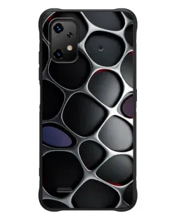 Чехол для UMIDIGI Bison X20 с картинкой «Объемная темная решетка»