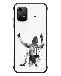 Чехол для UMIDIGI Bison X20 с картинкой «Черно-белый силуэт Месси» Чехол для UMIDIGI Bison X20 с картинкой «Черно-белый силуэт Месси»