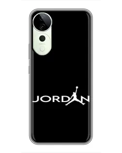 Чехол для Vivo iQOO Z10R с картинкой «Jordan White Logo»