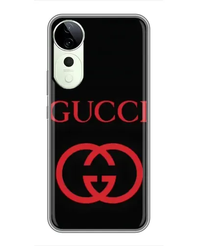 Чехол для Vivo iQOO Z10R с картинкой «Gucci — красный логотип»