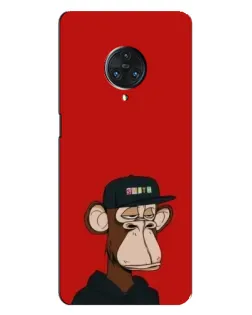 Чехол для Vivo Nex 3 с картинкой «Bored Ape — красный фон» Чехол для Vivo Nex 3 с картинкой «Bored Ape — красный фон»