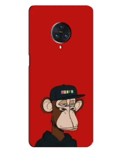 Чехол для Vivo Nex 3 с картинкой «Bored Ape — красный фон» Чехол для Vivo Nex 3 с картинкой «Bored Ape — красный фон»