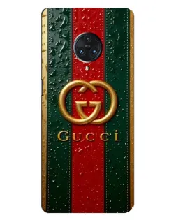 Чехол для Vivo Nex 3 с картинкой «Gucci — фирменная полоса и золото»