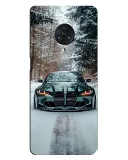Чехол для Vivo Nex 3 с картинкой «BMW в зимнем лесу»