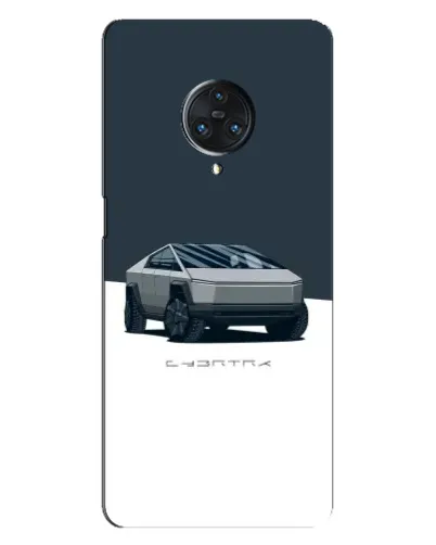 Чехол для Vivo Nex 3 с картинкой «Серебристый Cybertruck Tesla»