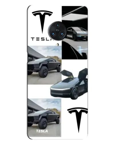 Чехол для Vivo Nex 3 с картинкой «Коллаж Cybertruck Tesla»