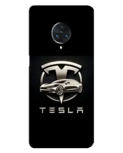 Чехол для Vivo Nex 3 с картинкой «Tesla — серебристое авто»