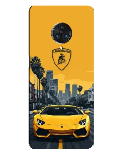 Чехол для Vivo Nex 3 с картинкой «Желтый Lamborghini город» Чехол для Vivo Nex 3 с картинкой «Желтый Lamborghini город»
