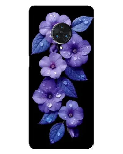 Чехол для Vivo Nex 3 с картинкой «Фиолетовые цветы с росою»