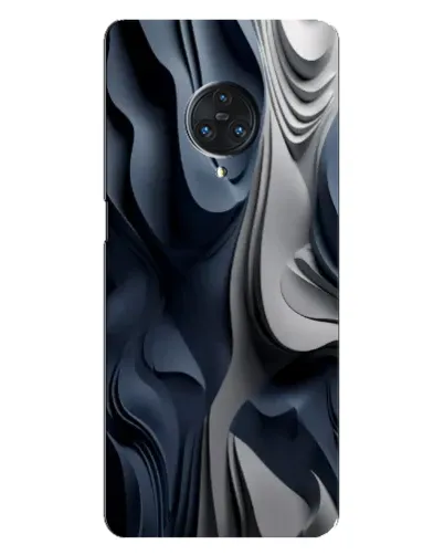 Чехол для Vivo Nex 3 с картинкой «Объемные синие складки»