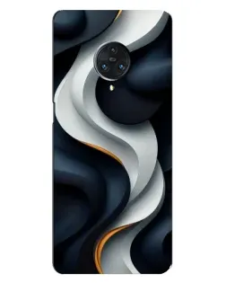 Чехол для Vivo Nex 3 с картинкой «Объемные черно-белые ленты» Чехол для Vivo Nex 3 с картинкой «Объемные черно-белые ленты»