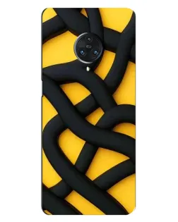 Чехол для Vivo Nex 3 с картинкой «Черное желтое переплетение»