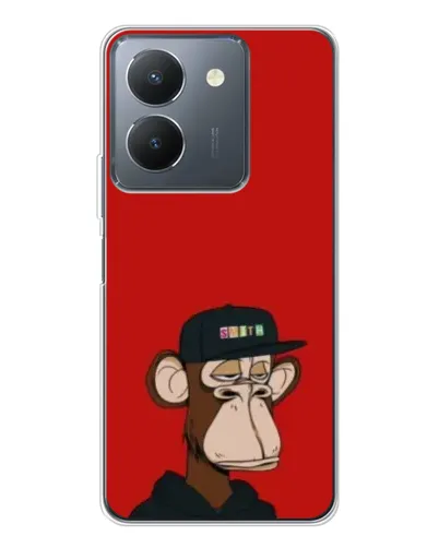 Чехол для Vivo S30 Pro Mini с картинкой «Bored Ape — красный фон» Чехол для Vivo S30 Pro Mini с картинкой «Bored Ape — красный фон»