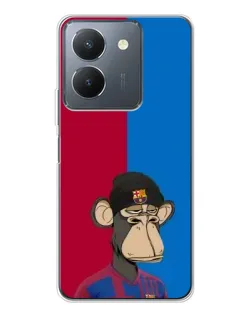 Чехол для Vivo S30 Pro Mini с картинкой «Bored Ape — фанат Барсы» Чехол для Vivo S30 Pro Mini с картинкой «Bored Ape — фанат Барсы»
