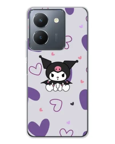 Чехол для Vivo S30 Pro Mini с картинкой «Kuromi и лавандовые сердца» Чехол для Vivo S30 Pro Mini с картинкой «Kuromi и лавандовые сердца»