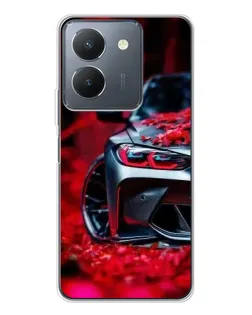 Чохол для Vivo S30 Pro Mini з картинкою «Спортивна BMW та квіти»