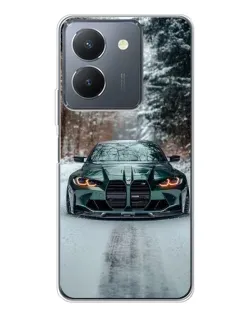 Чохол для Vivo S30 Pro Mini з картинкою «BMW у зимовому лісі»