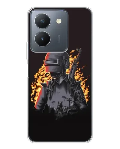 Чехол для Vivo S30 Pro Mini с картинкой «PUBG — огненный силуэт»