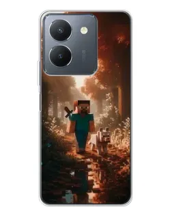 Чехол для Vivo S30 Pro Mini с картинкой «Стив в лесу»